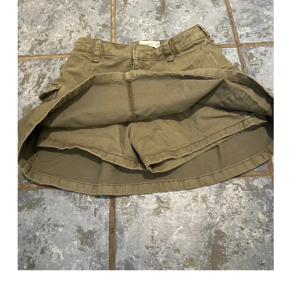 Abercrombie Kids Girls Cargo Mini‎ Skort khaki Size 15 16 Regular Olive School